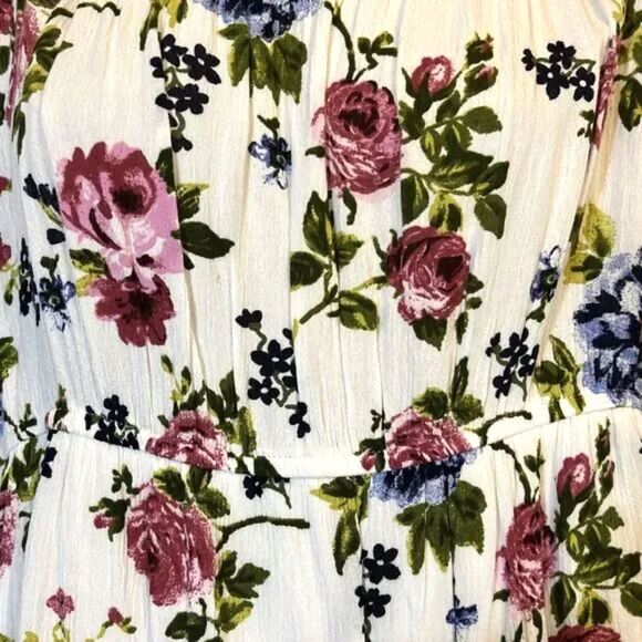 Love Delirious Maternity XL Floral Dress Cold Shoulder Boho Cottagecore Spring - Picture 6 of 9